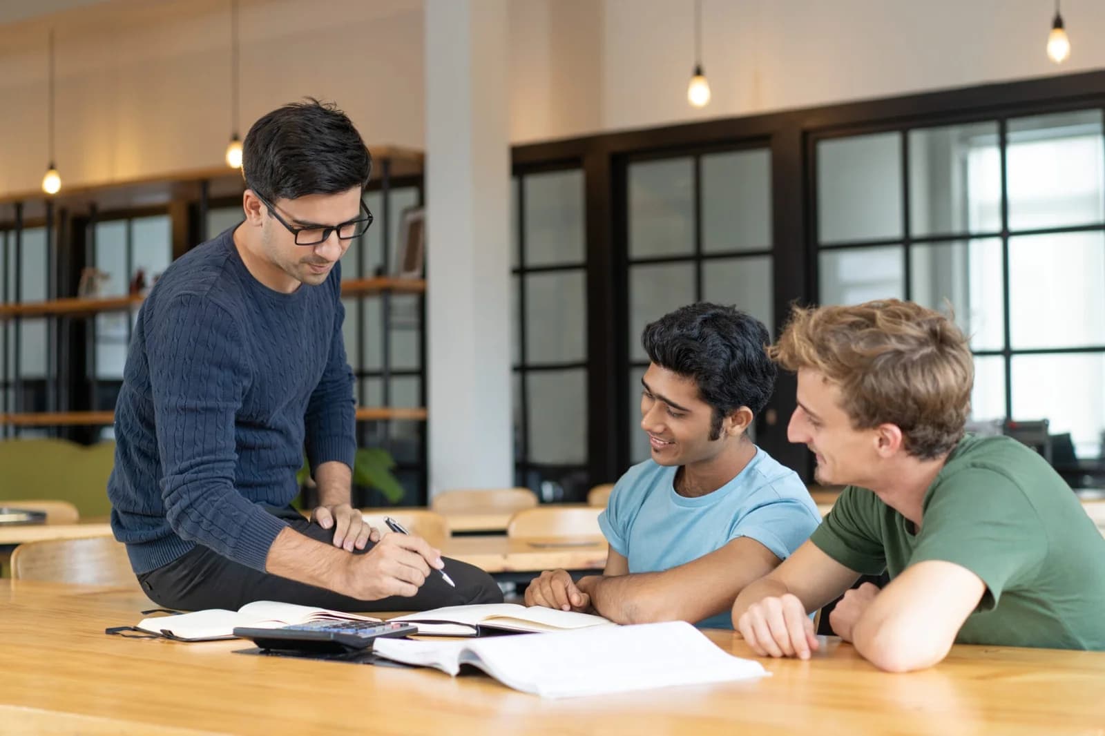 Students receiving university application guidance at Active Care Agency